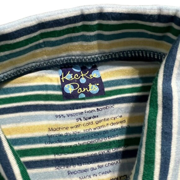 Kickee Pants 18-24m Bamboo Striped Layered Polo Shirt - Picture 4 of 5